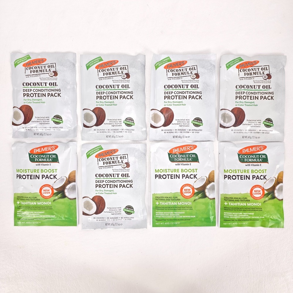 8 Palmers Coconut Oil Protein Packs Deep Conditioning Treatment Dry Damaged Hair
